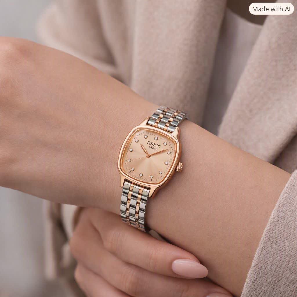 ساعت مچی زنانه تیسوت TISSOT ارجینال بالاترین کیفیت - قفل مخفی مدل5