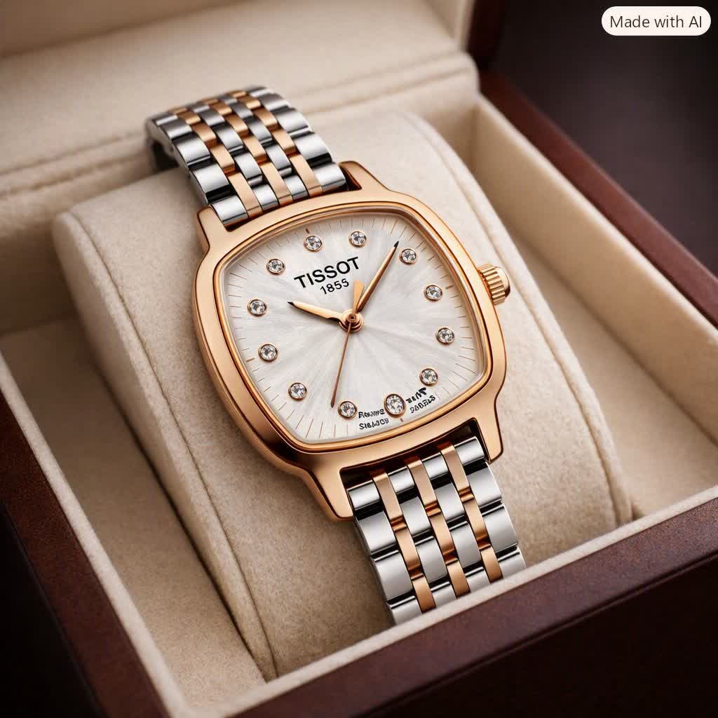 ساعت مچی زنانه تیسوت TISSOT ارجینال بالاترین کیفیت - قفل مخفی مدل6