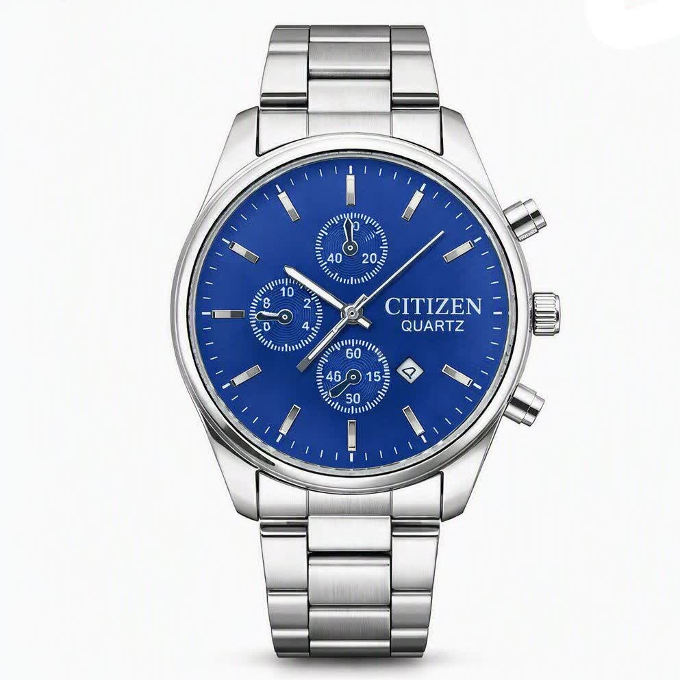 ساعت مچی مردانه سیتیزن CITIZEN تقویم دار صفحه آبی