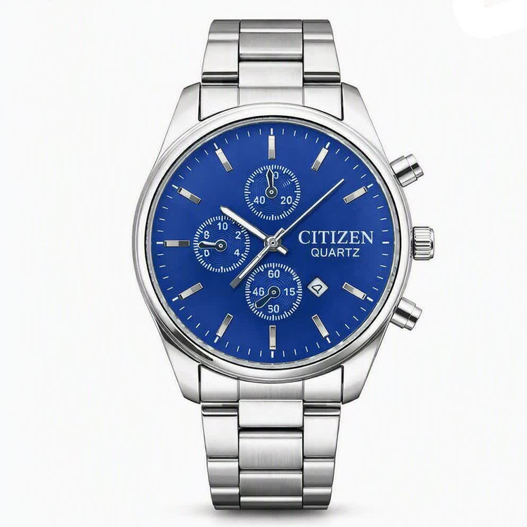 ساعت مچی مردانه سیتیزن CITIZEN تقویم دار صفحه آبی