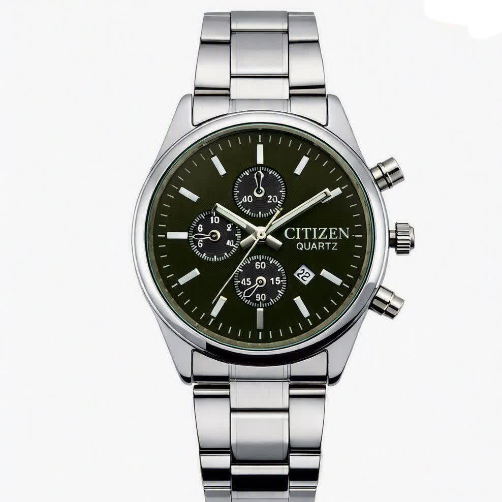 ساعت مچی زنانه سیتیزن CITIZEN تقویم دار صفحه سبز