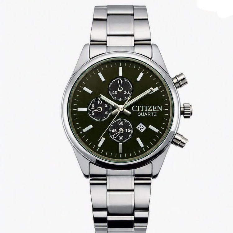 ساعت مچی زنانه سیتیزن CITIZEN تقویم دار صفحه سبز