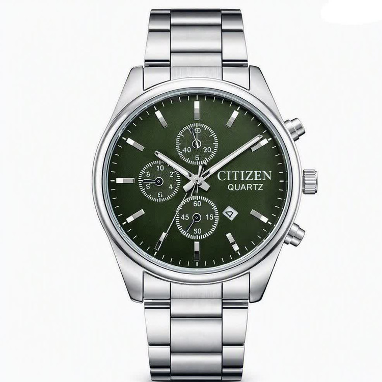 ساعت مچی مردانه سیتیزن CITIZEN تقویم دار صفحه سبز