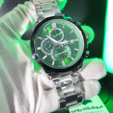 ساعت مچی مردانه کاسیو ادیفایس سه زمانه CASIO EDIFICE صفحه سبز + جعبه