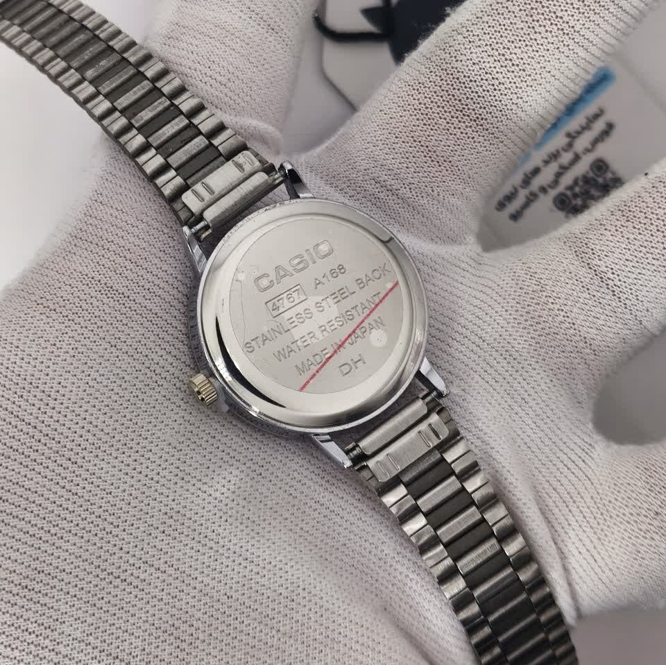 ساعت مچی زنانه کاسیو CASIO ژاپنی نقره ای صورتی مدل c5 + جعبه