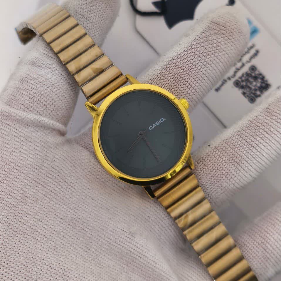ساعت مچی زنانه کاسیو CASIO ژاپنی طلایی سبز مدل c6 + جعبه