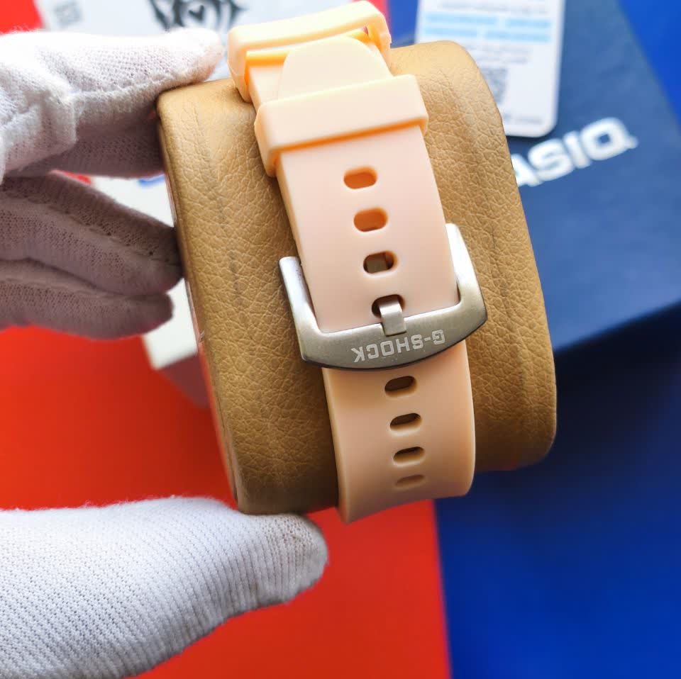 ساعت مچی عقربه ای و دیجیتال زنانه کاسیو جیشاک CASIO G-SHOCK موتور ژاپن کرمی + جعبه