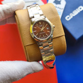ساعت مچی زنانه کاسیو CASIO موتور ژاپن نقره ای جگری کد467 + جعبه
