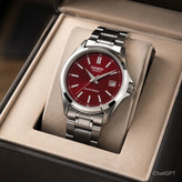 ساعت مچی زنانه کاسیو CASIO موتور ژاپن نقره ای جگری کد467 + جعبه