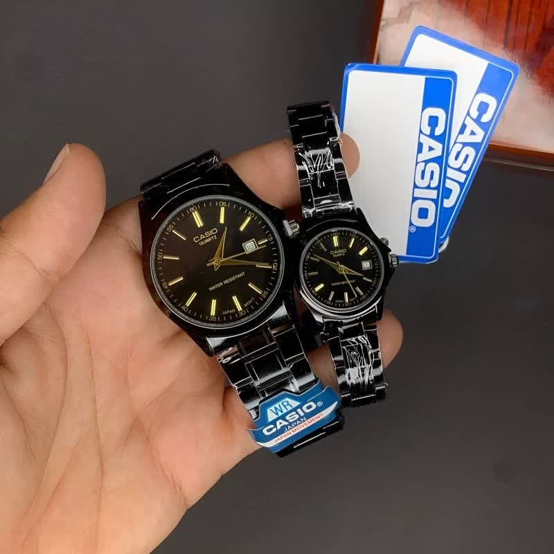 ساعت مچی زنانه کاسیو CASIO موتور ژاپن فول مشکی کد466 + جعبه