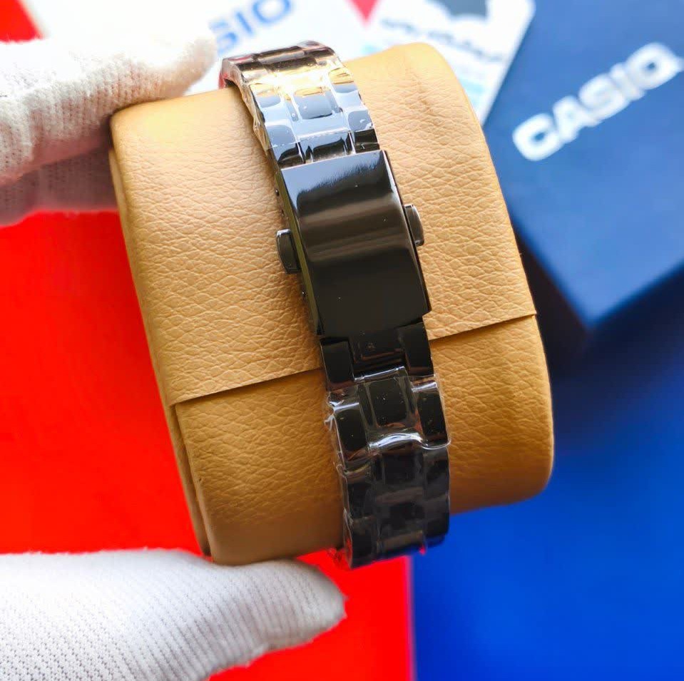 ساعت مچی زنانه کاسیو CASIO موتور ژاپن فول مشکی کد466 + جعبه