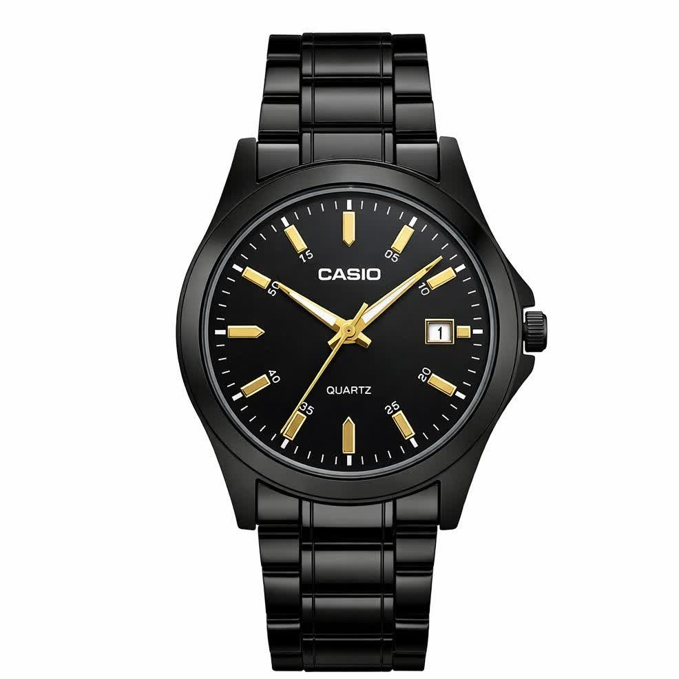 ساعت مچی مردانه کاسیو CASIO موتور ژاپن فول مشکی کد466 + جعبه