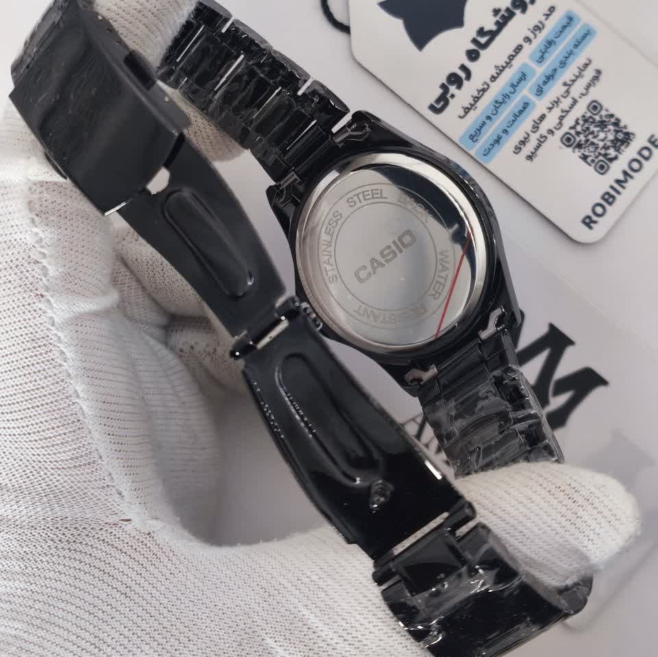 ساعت مچی مردانه کاسیو CASIO موتور ژاپن فول مشکی کد466 + جعبه