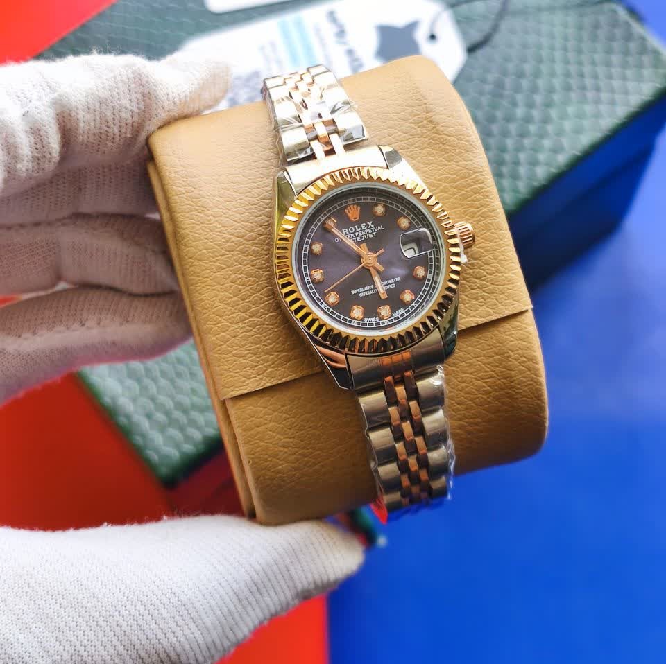 ساعت مچی زنانه رولکس ROLEX صفحه سرمه ای