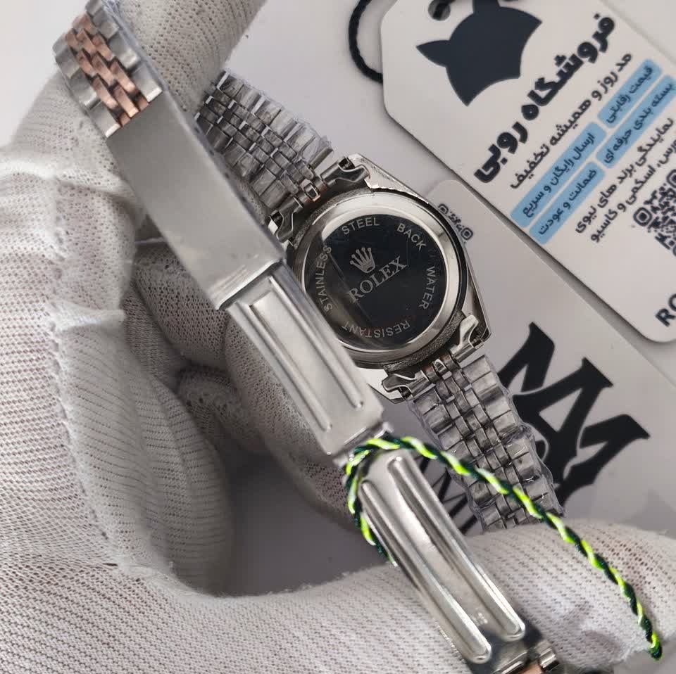 ساعت مچی زنانه رولکس ROLEX صفحه سرمه ای