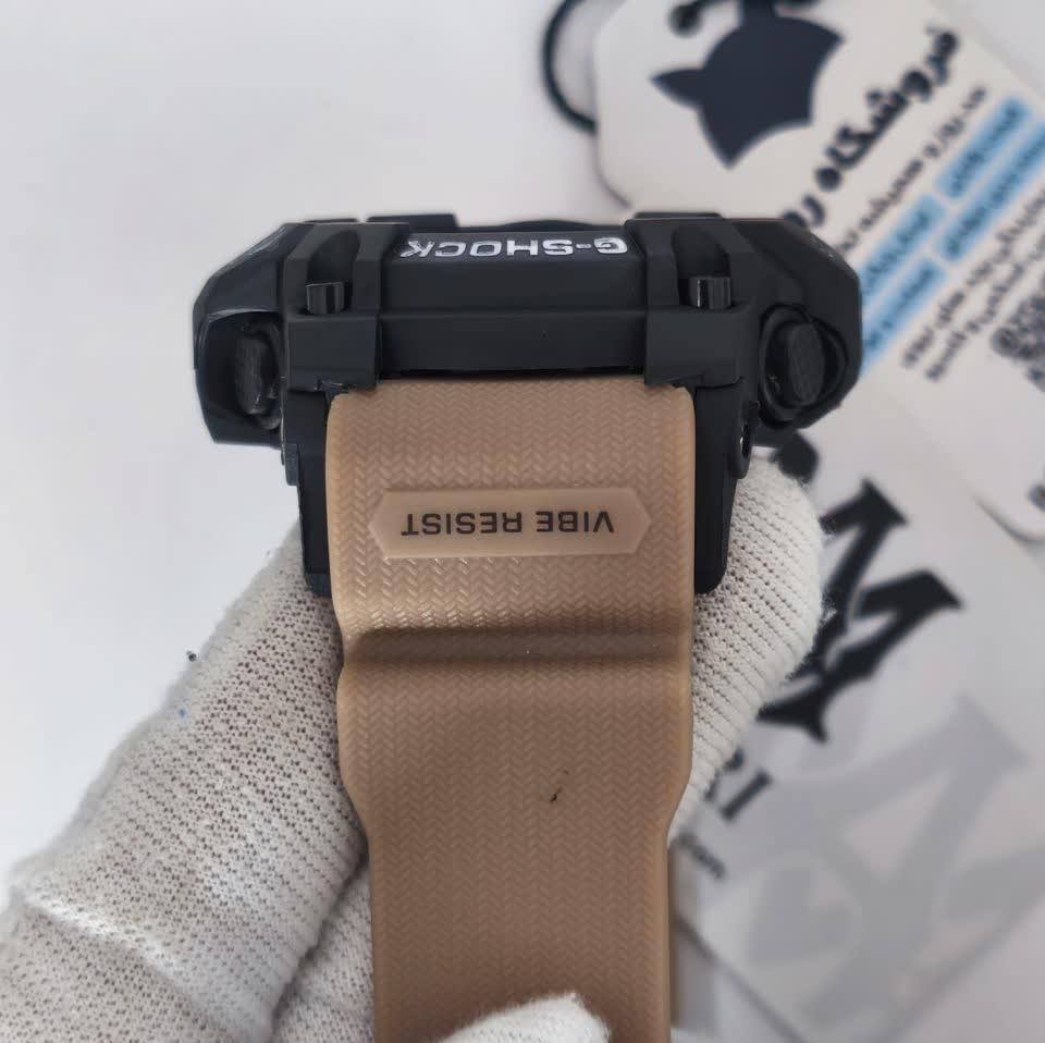 ساعت مچی مردانه عقربه ای و دیجیتال کاسیو جیشاک CASIO G-SHOOK بند کرمی + جعبه اصلی