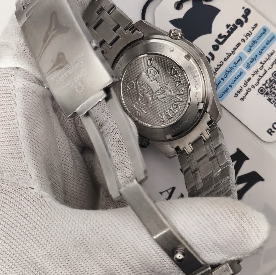 ساعت مچی کرنوگراف مردانه اومگا OMEGA ژاپن صفحه آبی ارجینال
