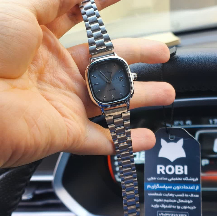 ساعت مچی زنانه کاسیو اولدمانی CASIO موتور ژاپن صفحه خاکستری