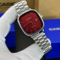 ساعت مچی مردانه کاسیو اولدمانی CASIO موتور ژاپن صفحه سرخ