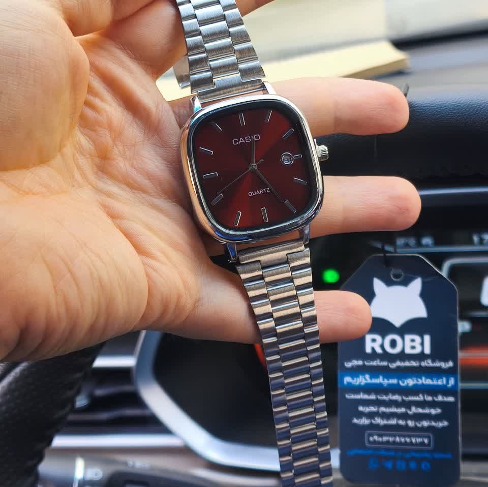 ساعت مچی مردانه کاسیو اولدمانی CASIO موتور ژاپن صفحه سرخ