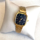 ساعت مچی زنانه کاسیو اولدمانی CASIO موتور ژاپن طلایی مشکی