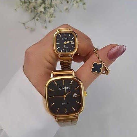 ساعت مچی زنانه کاسیو اولدمانی CASIO موتور ژاپن طلایی مشکی