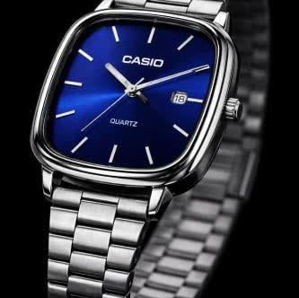 ساعت مچی زنانه کاسیو اولدمانی CASIO موتور ژاپن صفحه آبی
