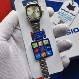 ساعت مچی زنانه کاسیو اولدمانی CASIO موتور ژاپن تمام نقره ای