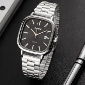 ساعت مچی زنانه کاسیو اولدمانی CASIO موتور ژاپن صفحه مشکی