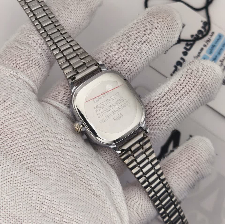 ساعت مچی زنانه کاسیو اولدمانی CASIO موتور ژاپن تمام نقره ای
