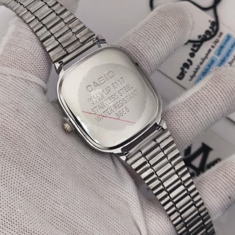 ساعت مچی مردانه کاسیو اولدمانی CASIO موتور ژاپن تمام نقره ای