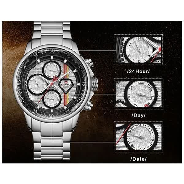 ساعت مچی نیوی فورس مردانه کرنوگراف NAVIFORCE مدل NF9184 موتور ژاپن