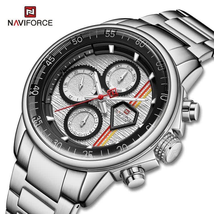ساعت مچی نیوی فورس مردانه کرنوگراف NAVIFORCE مدل NF9184 موتور ژاپن