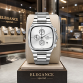 ساعت مچی کرنوگراف مردانه الگانس ELEGANCE موتور ژاپن رنگ نقره ای