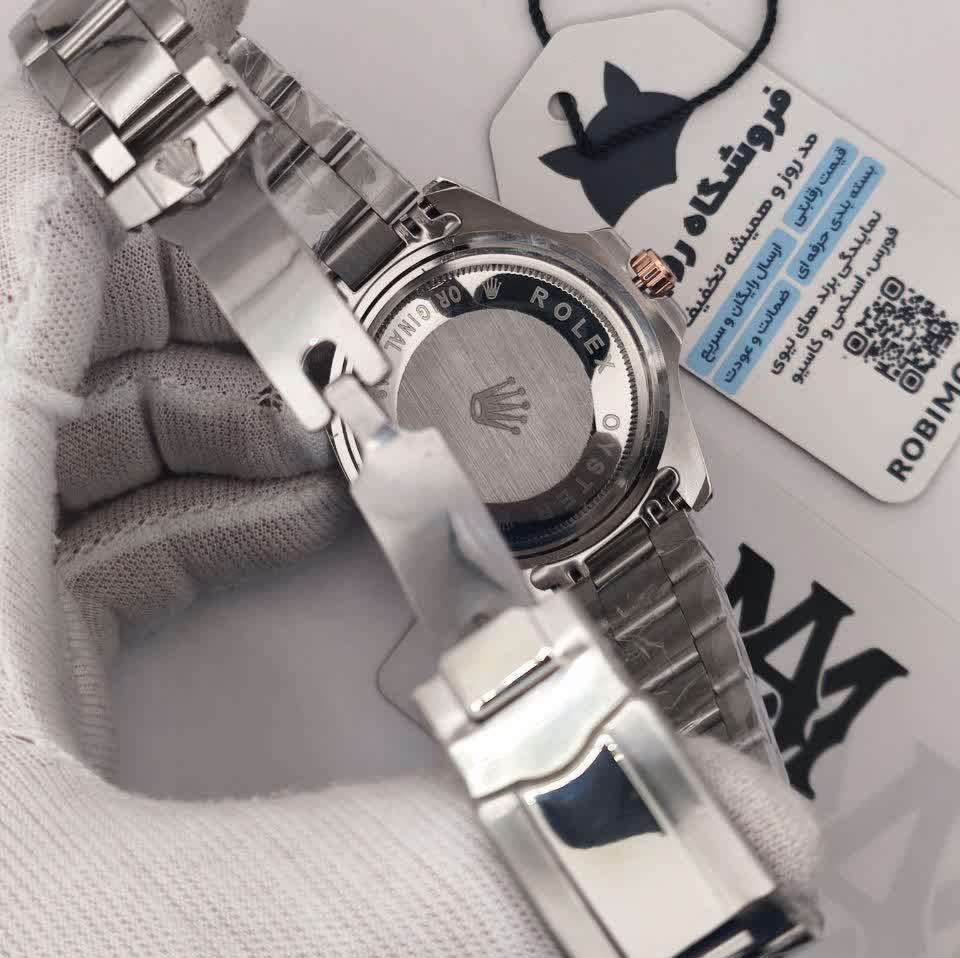 ساعت مچی مردانه رولکس یاخ مستر میوتا ROLEX تاچمتردار نقره ای مشکی