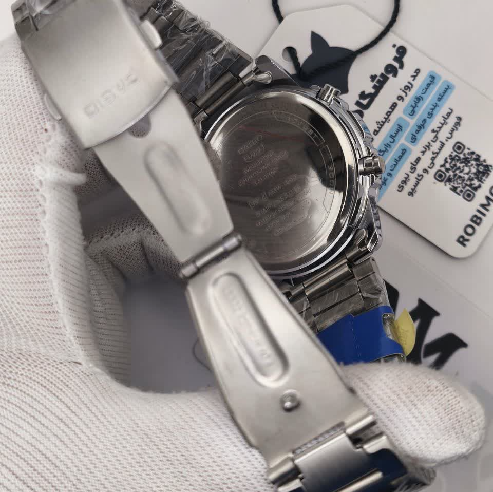 ساعت مچی عقربه ای و دیجیتال کاسیو CASIO صفحه سفید