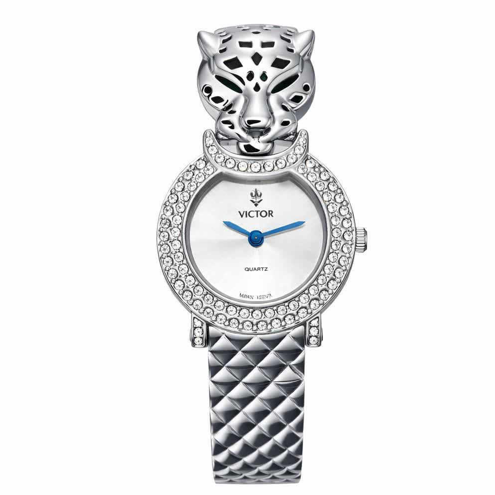ساعت مچی ارجینال زنانه ویکتور VICTOR ژاپنی سیلور یوز