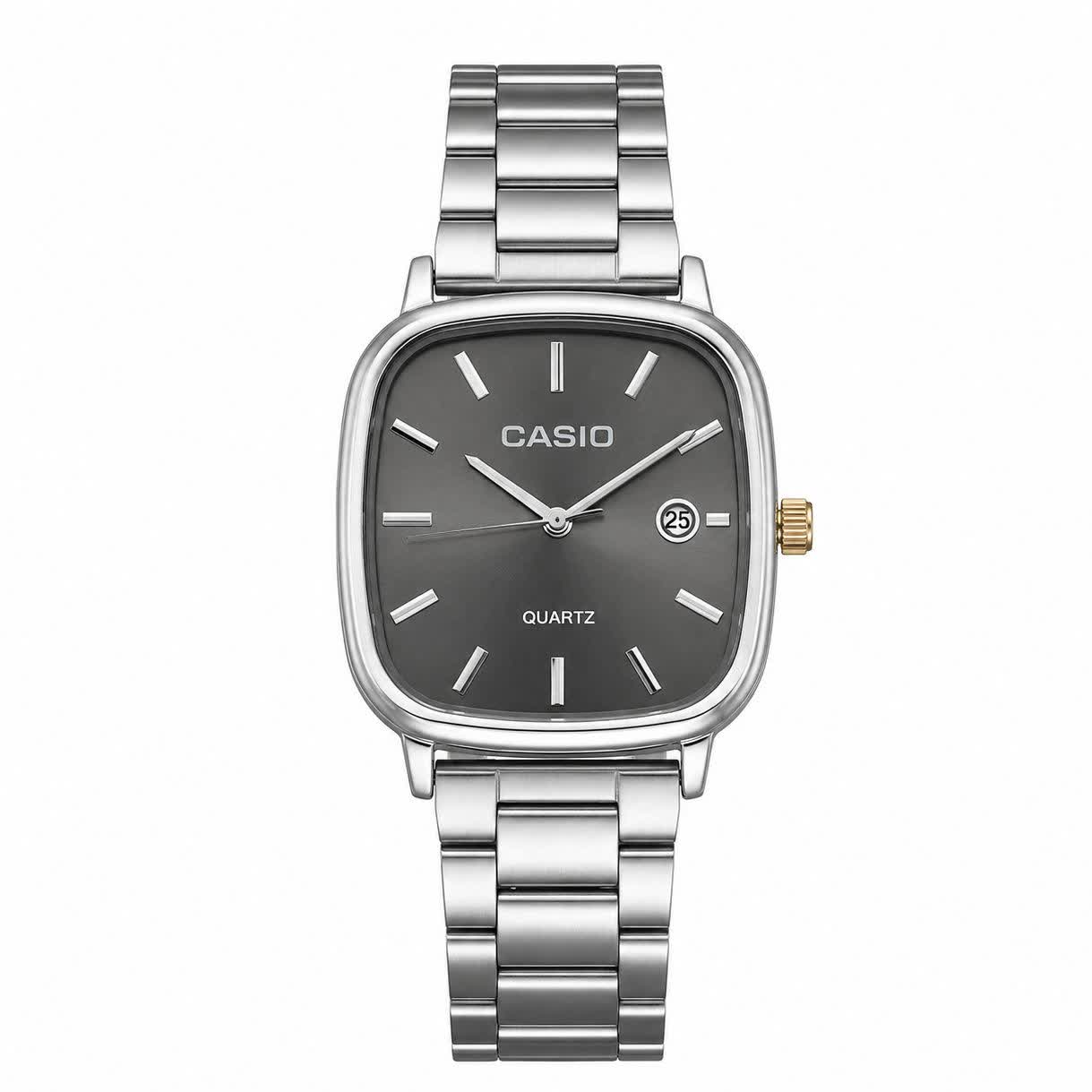 ساعت مچی مردانه کاسیو اولدمانی CASIO ژاپنی صفحه مشکی + جعبه