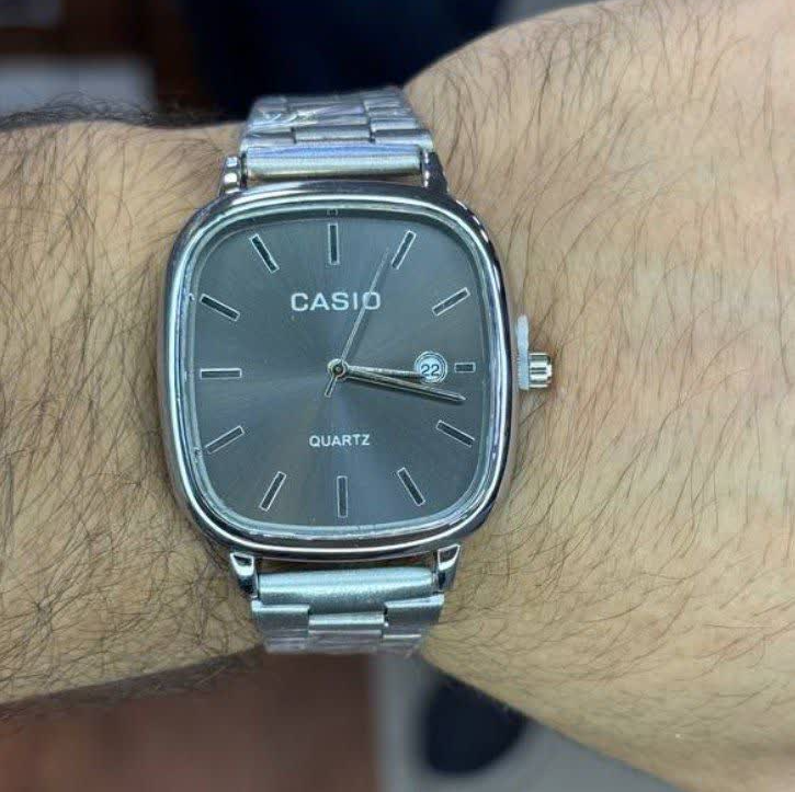 ساعت مچی مردانه کاسیو اولدمانی CASIO ژاپنی صفحه مشکی + جعبه