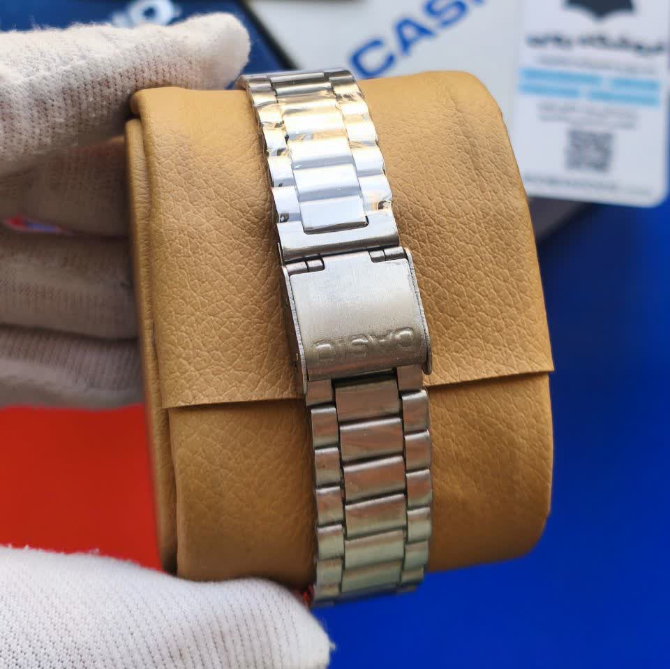 ساعت مچی مردانه کاسیو اولدمانی CASIO ژاپنی صفحه مشکی + جعبه