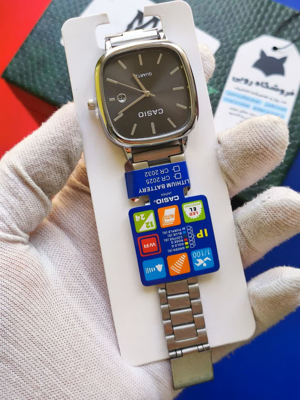 ساعت مچی مردانه کاسیو اولدمانی CASIO ژاپنی صفحه مشکی + جعبه