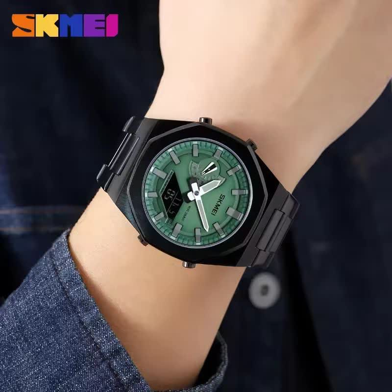 ساعت مچی مردانه عقربه ای و دیجیتال اسکمی SKMEI مدل 1816 مشکی سبز