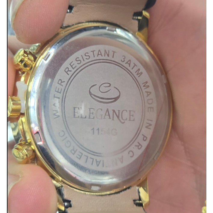 ساعت مچی مردانه الگانس ELEGANCE بند چرمی مقاوم دربرابر آب