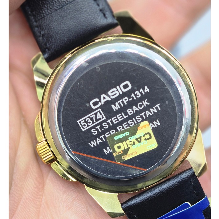 ساعت مچی مردانه کاسیو CASIO بند چرمی مشکی