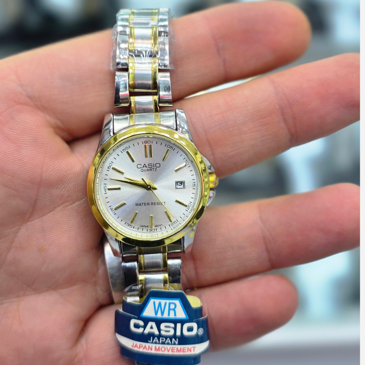 ساعت مچی زنانه کاسیو CASIO تقویم دار دورنگ
