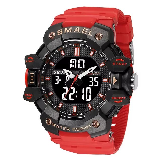 ساعت مچی عقربه ای کوارتز مردانه اس میل مدل 8080-red