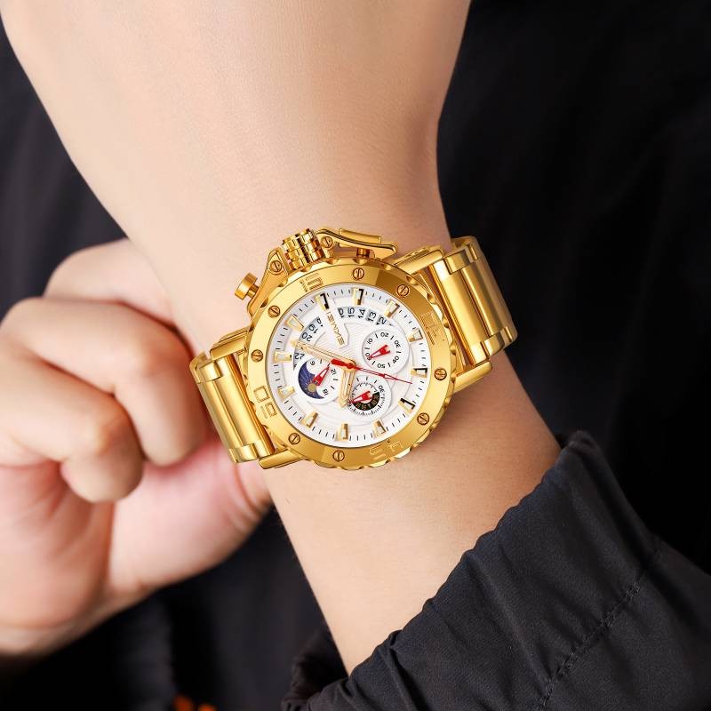 ساعت مچی عقربه ای کوارتز مردانه اسکمی مدل 9344-G-wh