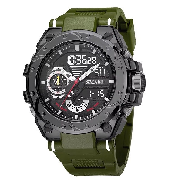 ساعت مچی عقربهای کوارتز مردانه اس میل مدل 8060-army-gr