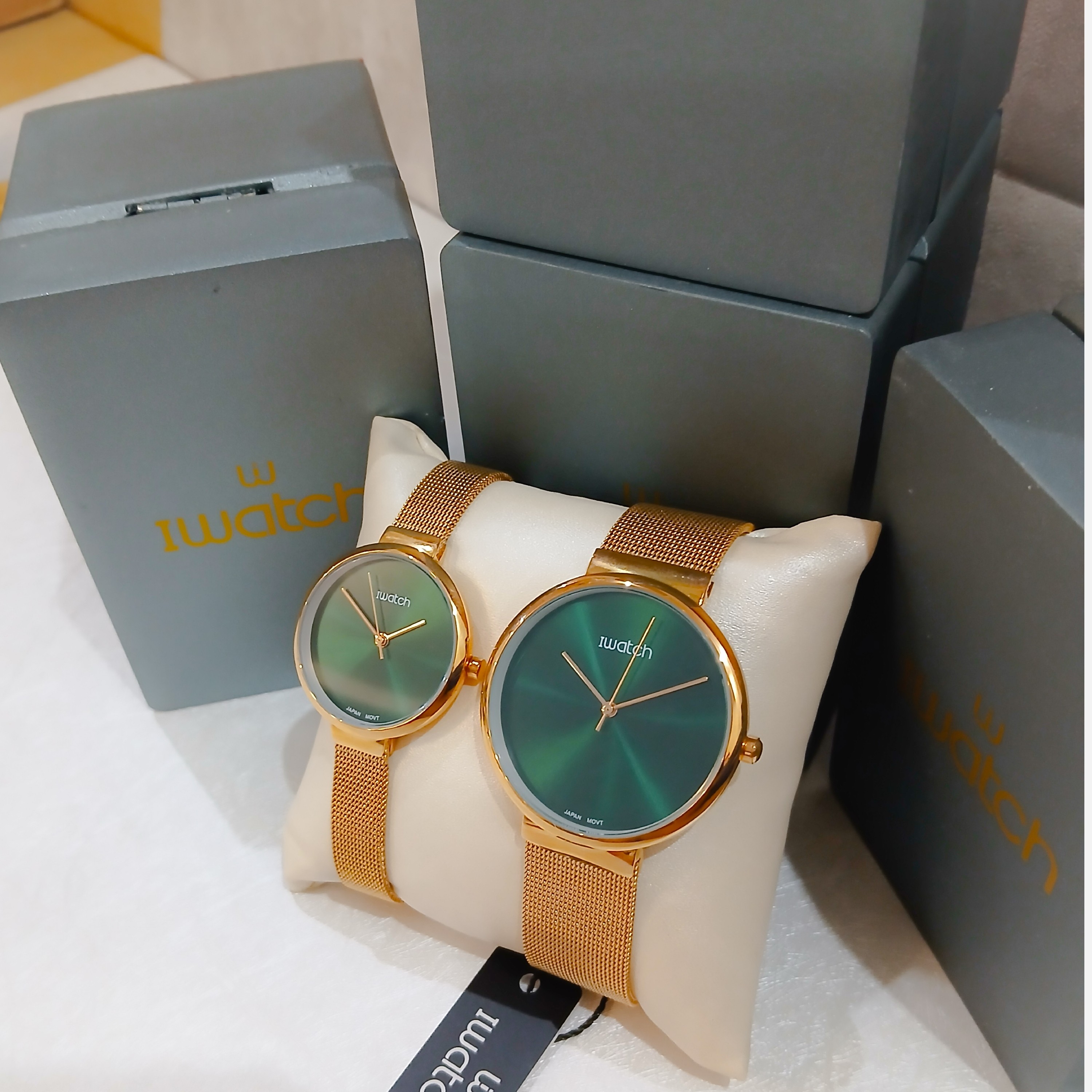 ساعت مچی اورجینال ست عقربه ای زنانه و مردانه Iwatch آی واچ مدل 190090