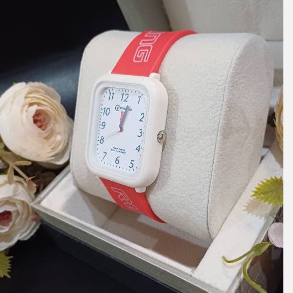ساعت مچی برند مینگ روی مدل MR2318LAQ قرمز قلوه ای کم رنگ
